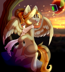Size: 2000x2200 | Tagged: safe, artist:star-theft, oc, oc:dusty twine, pegasus, pony, clothes, female, high res, mare, scarf, solo
