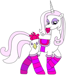 Size: 1989x2268 | Tagged: safe, artist:supahdonarudo, fleur-de-lis, pony, unicorn, series:fleurbuary, g4, bow, clothes, heart, holiday, looking at you, miss fleur is trying to seduce us, saddle, simple background, socks, striped socks, tack, transparent background, valentine's day