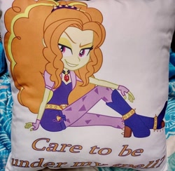 Size: 940x918 | Tagged: safe, adagio dazzle, equestria girls, g4, disguise, disguised siren, photography, pillow