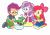 Size: 3900x2693 | Tagged: safe, alternate version, artist:gmaplay, apple bloom, scootaloo, sweetie belle, equestria girls, g4, happily ever after party, happily ever after party: applejack, my little pony equestria girls: better together, belt, bonsai, boots, clothes, cutie mark crusaders, high res, hoodie, jeans, kneeling, pants, shoes, shorts, simple background, sitting, skirt, transparent background