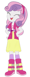 Size: 1577x4001 | Tagged: safe, artist:gmaplay, sweetie belle, equestria girls, g4, happily ever after party, my little pony equestria girls: better together, boots, clothes, cute, hand on hip, shoes, simple background, skirt, solo, transparent background