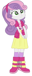 Size: 1126x2643 | Tagged: safe, artist:gmaplay, sweetie belle, equestria girls, g4, boots, clothes, cute, shoes, simple background, skirt, solo, transparent background