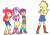 Size: 4000x2796 | Tagged: safe, artist:gmaplay, apple bloom, applejack, scootaloo, sweetie belle, equestria girls, g4, happily ever after party, happily ever after party: applejack, my little pony equestria girls: better together, belt, boots, clothes, cowboy boots, cowboy hat, cutie mark crusaders, hat, hoodie, jeans, pants, shoes, simple background, skirt, transparent background