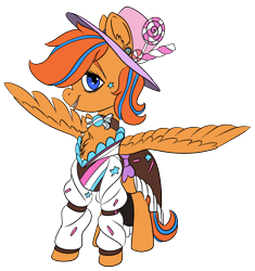 Size: 1044x1110 | Tagged: safe, artist:brainiac, oc, oc only, oc:cold front, pegasus, pony, candy, chest fluff, clothes, commission, crossdressing, dress, food, lollipop, male, simple background, solo, stallion, stars, transparent background