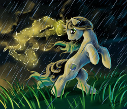 Size: 2800x2400 | Tagged: safe, artist:silverflight, oc, oc only, pony, high res, magic, rain, solo