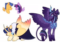 Size: 2732x2048 | Tagged: safe, artist:merviellee, flash sentry, twilight sparkle, oc, alicorn, pegasus, pony, g4, family, female, high res, male, offspring, parent:flash sentry, parent:twilight sparkle, parents:flashlight, ship:flashlight, shipping, straight