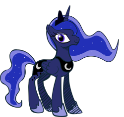 Size: 6574x6237 | Tagged: safe, artist:galaxyart, princess luna, alicorn, pony, g4, 2012, absurd resolution, old art, simple background, solo, transparent background