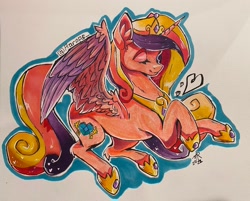 Size: 2048x1644 | Tagged: safe, artist:aarops, princess cadance, alicorn, pony, g4, marker drawing, solo, traditional art