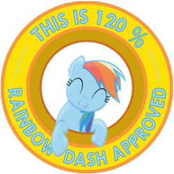 Size: 269x269 | Tagged: safe, artist:ambris, rainbow dash, pegasus, pony, g4, 20% cooler, ^^, approval, approved, eyes closed, female, grin, hooves, mare, seal of approval, simple background, smiling, solo, transparent background