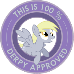 Size: 269x269 | Tagged: safe, artist:ambris, derpy hooves, pony, g4, approval, approved, seal of approval, solo