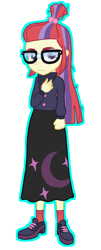 Size: 1048x2600 | Tagged: safe, artist:queertrixie, moondancer, equestria girls, g4, equestria girls-ified, female, outline, simple background, solo, transparent background