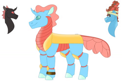 Size: 1280x854 | Tagged: safe, artist:itstechtock, meadowbrook, changedling, changeling, g4, changedlingified, changelingified, simple background, solo, species swap, white background