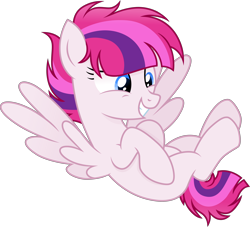 Size: 4220x3824 | Tagged: safe, artist:cirillaq, oc, oc only, oc:pink gadget, pegasus, pony, absurd resolution, female, full body, grin, hooves, mare, pegasus oc, show accurate, simple background, smiling, solo, spread wings, tail, transparent background, wings