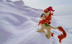 Size: 2048x1239 | Tagged: safe, photographer:pakapaka1993, autumn blaze, kirin, pony, g4, irl, japan, photo, plushie, snow, solo, winter