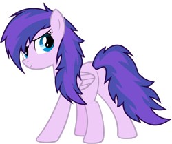Size: 2676x2240 | Tagged: safe, artist:maomao27, oc, oc:purple roselyn, pegasus, pony, female, high res, looking back, mare, simple background, solo, transparent background, vector