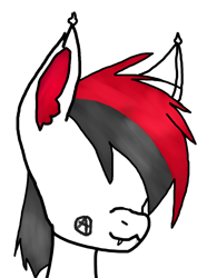 Size: 1560x2100 | Tagged: safe, oc, bat pony, pony, digital art, female, no eyes, solo