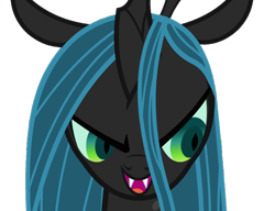 Size: 1409x1080 | Tagged: safe, edit, edited screencap, screencap, queen chrysalis, changeling, changeling queen, a canterlot wedding, g4, season 2, background removed, bust, fangs, female, not a vector, simple background, solo, transparent background
