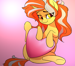 Size: 2465x2160 | Tagged: safe, artist:ahobobo, oc, oc:cinderheart, pony, unicorn, high res, holiday, solo, valentine, valentine's day