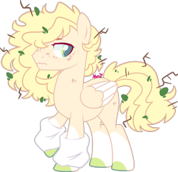 Size: 2369x2285 | Tagged: safe, artist:kurosawakuro, oc, pegasus, pony, high res, magical lesbian spawn, male, offspring, parent:applejack, parent:fluttershy, parents:appleshy, simple background, solo, stallion, transparent background