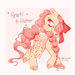 Size: 1711x1713 | Tagged: safe, artist:holidaye, fluttershy, pegasus, pony, g4, blue eyes, cute, female, floating heart, heart, hearts and hooves day, holiday, mare, redesign, valentine's day
