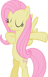 Size: 626x990 | Tagged: safe, edit, edited screencap, editor:homersimpson1983, editor:mrtoonlover83, screencap, fluttershy, pegasus, pony, g4, background removed, bipedal, eyes closed, female, mare, not a vector, simple background, solo, transparent background