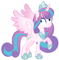 Size: 1732x1767 | Tagged: safe, artist:awoomarblesoda, princess flurry heart, alicorn, pony, g4, female, jewelry, mare, older, older flurry heart, raised hoof, regalia, simple background, solo, spread wings, transparent background, vector, wings