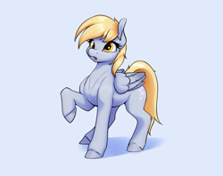 Size: 2887x2291 | Tagged: safe, artist:aquaticvibes, derpy hooves, pegasus, pony, g4, female, high res, mare, raised hoof, solo