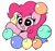 Size: 4432x4176 | Tagged: safe, artist:kittyrosie, pinkie pie, earth pony, pony, g4, absurd resolution, balloon, blushing, cute, diapinkes, female, happy, heart eyes, mare, open mouth, open smile, simple background, smiling, solo, that pony sure does love balloons, white background, wingding eyes