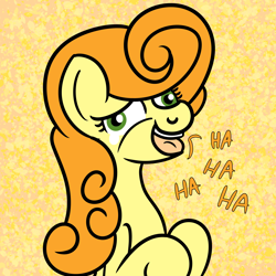 Size: 2000x2000 | Tagged: safe, artist:dafiltafish, carrot top, golden harvest, earth pony, pony, g4, high res, insanity, laughing, solo