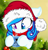 Size: 1019x1054 | Tagged: safe, artist:yulianapie26, oc, oc only, earth pony, pony, base used, bust, christmas, eyelashes, female, hat, heart eyes, heterochromia, holiday, mare, mug, santa hat, solo, wingding eyes