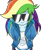 Size: 640x740 | Tagged: safe, alternate version, artist:batipin, rainbow dash, equestria girls, g4, arm behind back, cute, dashabetes, female, looking at you, multiple variants, simple background, solo, sunglasses, transparent background