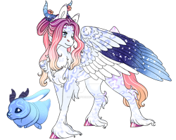 Size: 900x716 | Tagged: safe, artist:malinraf1615, oc, pegasus, pony, female, horns, mare, simple background, solo, transparent background