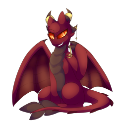 Size: 2000x2000 | Tagged: safe, artist:star-theft, oc, oc only, dragon, crown, dragon oc, dreamworks face, grin, high res, jewelry, looking at you, regalia, simple background, sitting, smiling, smiling at you, solo, transparent background