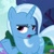 Size: 717x720 | Tagged: safe, screencap, trixie, pony, unicorn, g4, no second prances, season 6, cropped, female, frown, hooves, horn, imgflip, lidded eyes, mare, open mouth, outdoors, raised hoof, solo, underhoof