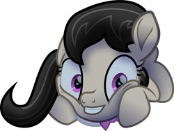 Size: 1742x1312 | Tagged: safe, alternate version, artist:php178, octavia melody, earth pony, pony, g4, my little pony: the movie, .svg available, adoracreepy, alternate versions at source, behaving like a cat, bowtie, cheek squish, colored pupils, covering, creepy, curled up, curly tail, cute, eyelashes, female, floppy ears, grin, looking at you, mare, movie accurate, purple eyes, simple background, smiling, smiling at you, solo, squee, squishy cheeks, svg, tail, transparent background, vector