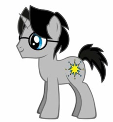 Size: 518x557 | Tagged: safe, artist:phoenixrk49, oc, oc only, pony, unicorn, glasses, horn, simple background, solo, unicorn oc, white background