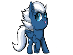 Size: 1024x768 | Tagged: safe, artist:lesiwtroublemaker, night glider, pegasus, pony, g4, :p, chibi, female, mare, simple background, solo, tongue out, transparent background