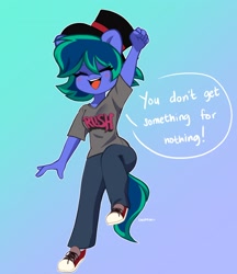 Size: 1664x1929 | Tagged: safe, artist:cottonsweets, oc, oc only, oc:beth, earth pony, anthro, anthro oc, blushing, earth pony oc, hat, open mouth, simple background, smiling, top hat