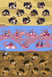 Size: 3000x4500 | Tagged: safe, artist:difis, oc, angry, auction, auction open, blushing, commission, crying, emote, emotes, emotions, excited, expressions, happy, head, hug, laughing, meme, owo, sad, shocked, silly, smiling, sticker, telegram sticker, thinking, tired, uwu, ych example, your character here