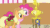 Size: 640x360 | Tagged: safe, screencap, applejack, pinkie pie, earth pony, pony, applebuck season, g4, season 1, animated, apple, applejack's hat, basket, cowboy hat, duo, female, food, gif, gifs.com, hat, mare, open mouth, open smile, ponyville town hall, reflection, silly, silly pony, smiling, trophy, who's a silly pony