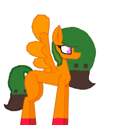 Size: 700x700 | Tagged: safe, artist:princessmoonlight, oc, oc only, oc:funtime minty, pegasus, pony, multicolored hooves, pegasus oc, pink eyes, simple background, solo, spread wings, standing, transparent background, two toned mane, wings