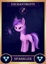 Size: 1300x1800 | Tagged: safe, artist:dusthiel, part of a set, amethyst star, sparkler, pony, g4, card, magic, sagittarius, solo