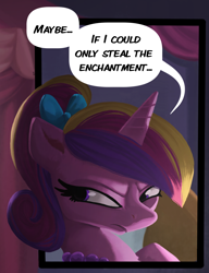 Size: 1220x1585 | Tagged: safe, artist:angusdra, artist:lummh, princess cadance, alicorn, pony, comic:the princess of love, g4, female, mare, solo, speech bubble