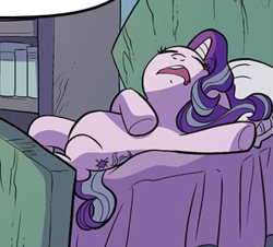 Size: 455x411 | Tagged: safe, idw, starlight glimmer, pony, unicorn, g4, generations #3, my little pony: generations, bed, comic, cropped, sleeping, solo