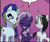 Size: 512x431 | Tagged: safe, idw, black belle, shadow storm, violet shiver, pony, unicorn, g4, generations #5, my little pony: generations, comic, cropped, cute, smiling, trio