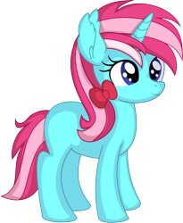 Size: 6008x7326 | Tagged: safe, artist:cyanlightning, oc, oc only, pony, unicorn, .svg available, absurd resolution, bow, female, filly, foal, simple background, solo, transparent background, vector