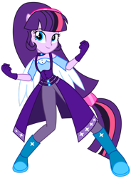 Size: 1920x2612 | Tagged: safe, artist:chaostrical, artist:lhenao, oc, oc only, oc:midny sparkle, equestria girls, g4, ponied up, simple background, solo, transparent background