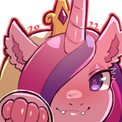 Size: 1159x1159 | Tagged: safe, artist:cold-blooded-twilight, princess cadance, alicorn, cat, pony, g4, bedroom eyes, blushing, cute, ear fluff, fangs, female, hair over one eye, looking at you, paw pads, paws, simple background, smiling, smirk, solo, species swap, transparent background