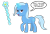 Size: 1000x684 | Tagged: safe, artist:razorsharpfang, trixie, pony, unicorn, g4, female, glowing, glowing horn, horn, magic, simple background, solo, speech bubble, telekinesis, transparent background, wand