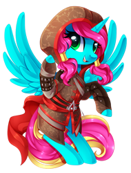 Size: 1024x1344 | Tagged: safe, artist:xnightmelody, oc, oc only, oc:aurora, alicorn, pony, alicorn oc, clothes, female, horn, simple background, solo, transparent background, wings